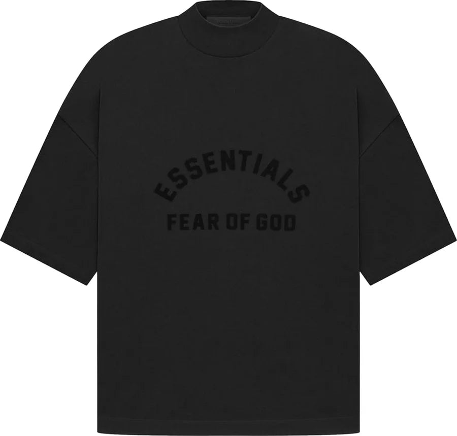 Fear of God Essentials Arch Logo Mock Neck T-shirt Jet Black