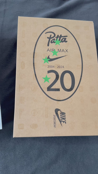 Video unboxing Nike Air Max 1 Patta 20th Anniversary Chlorophyll